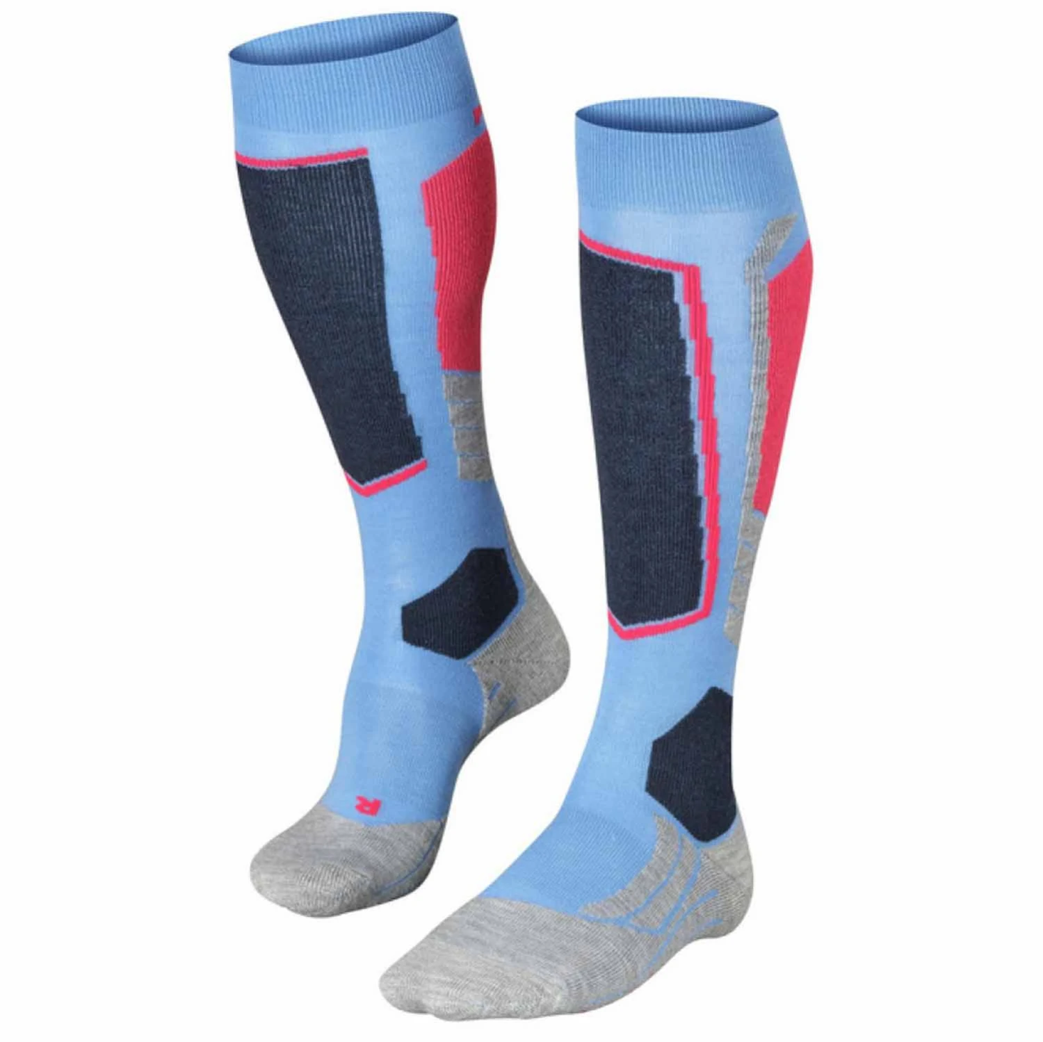 Falke SK2 Womens Ski Socks Blue Note 3 Falke SK2 Womens Ski Socks Blue Note